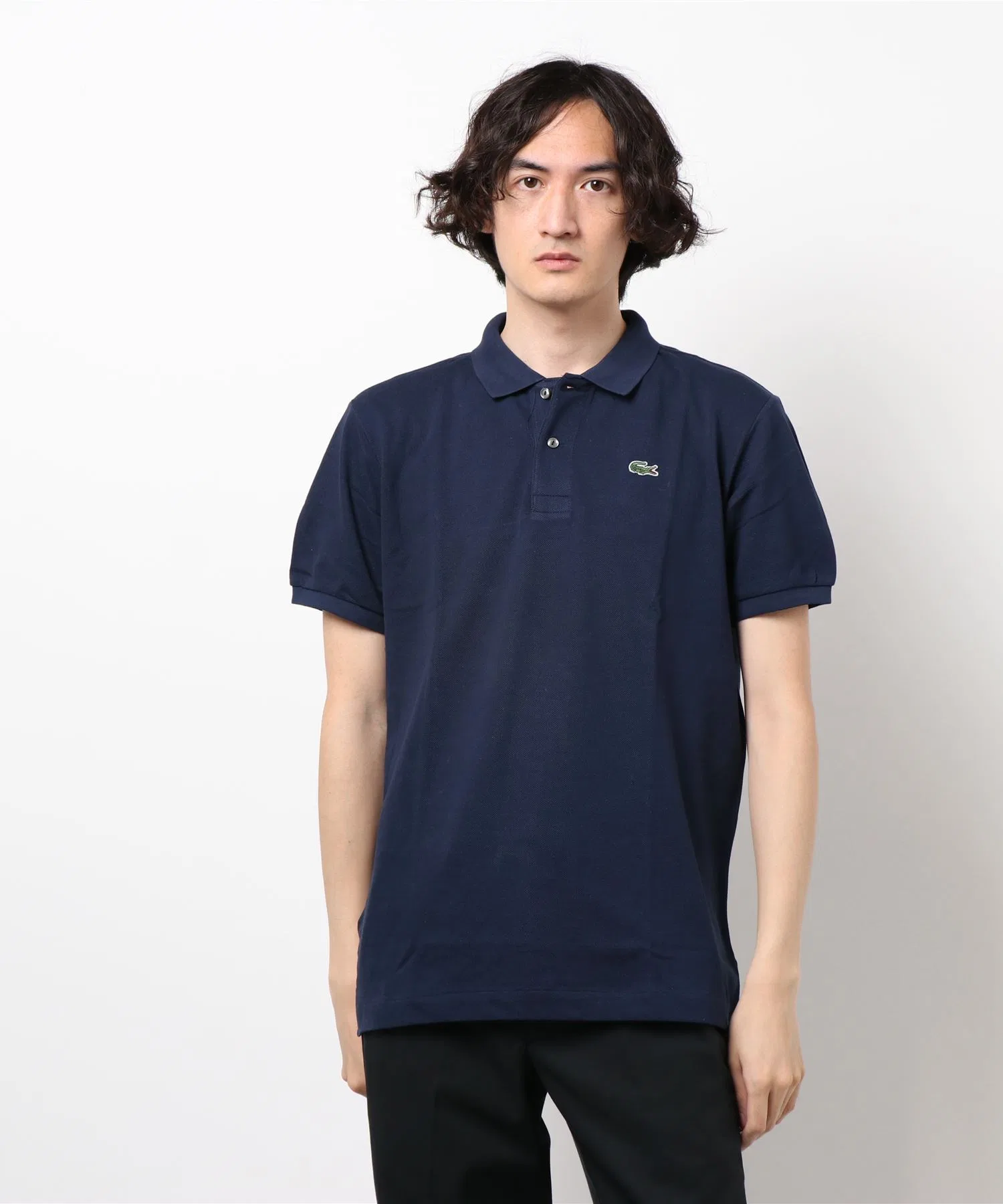 Рубашка поло Lacoste Классическая мужская, короткий рукав, унисекс, белый — фото 4