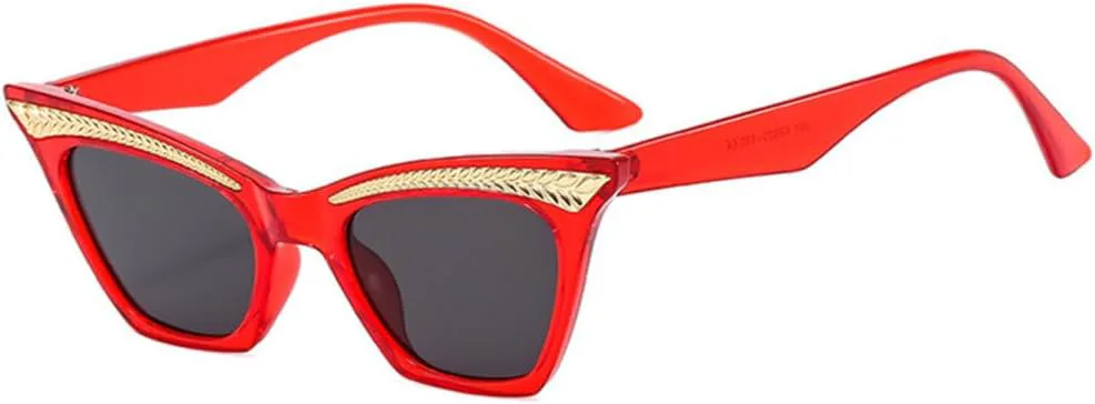 

Модные квадратные солнцезащитные очки «кошачий глаз» для женщин, черные градиентные солнцезащитные очки в крупной оправе, современный ретро-винтажный стиль MTZJH, Red