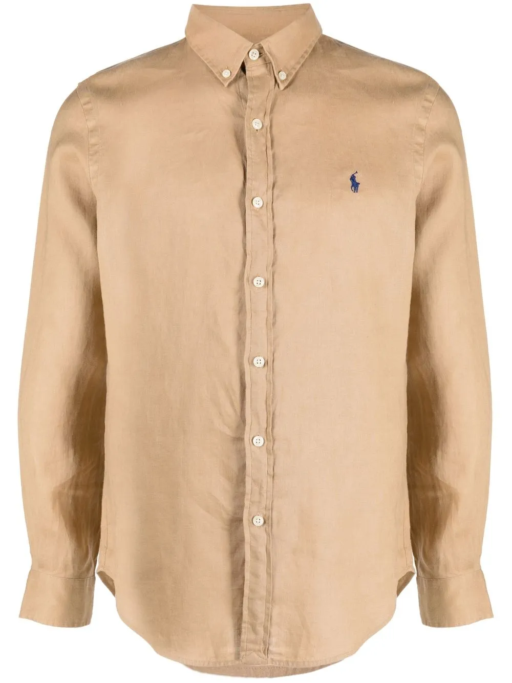 

Льняная рубашка с логотипом POLO RALPH LAUREN, коричневый
