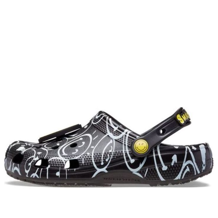 

Сабо Crocs Classic Smiley World Clogs 'Black White' 207971-0C4, черный