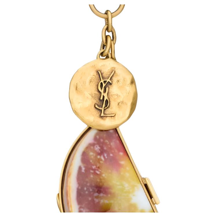 SAINT LAURENT Аксессуар для сумки из латуни Unisex Golden Orange — фото 4