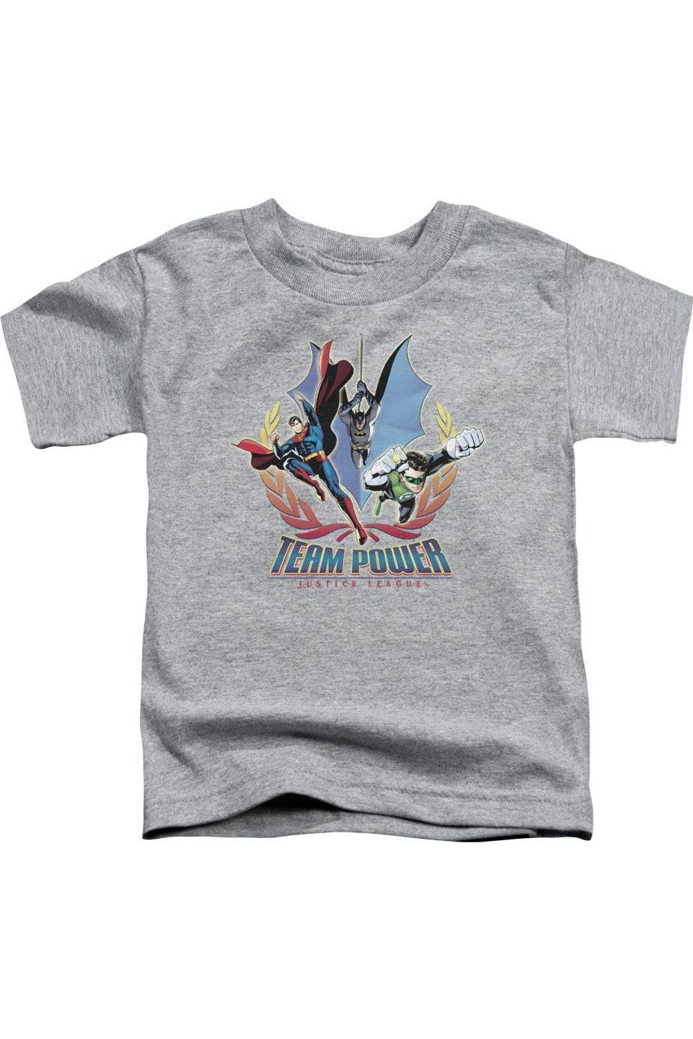 

Футболка с коротким рукавом для детей "Команда Лиги Справедливости Америки" Gildan, Athletic Heather