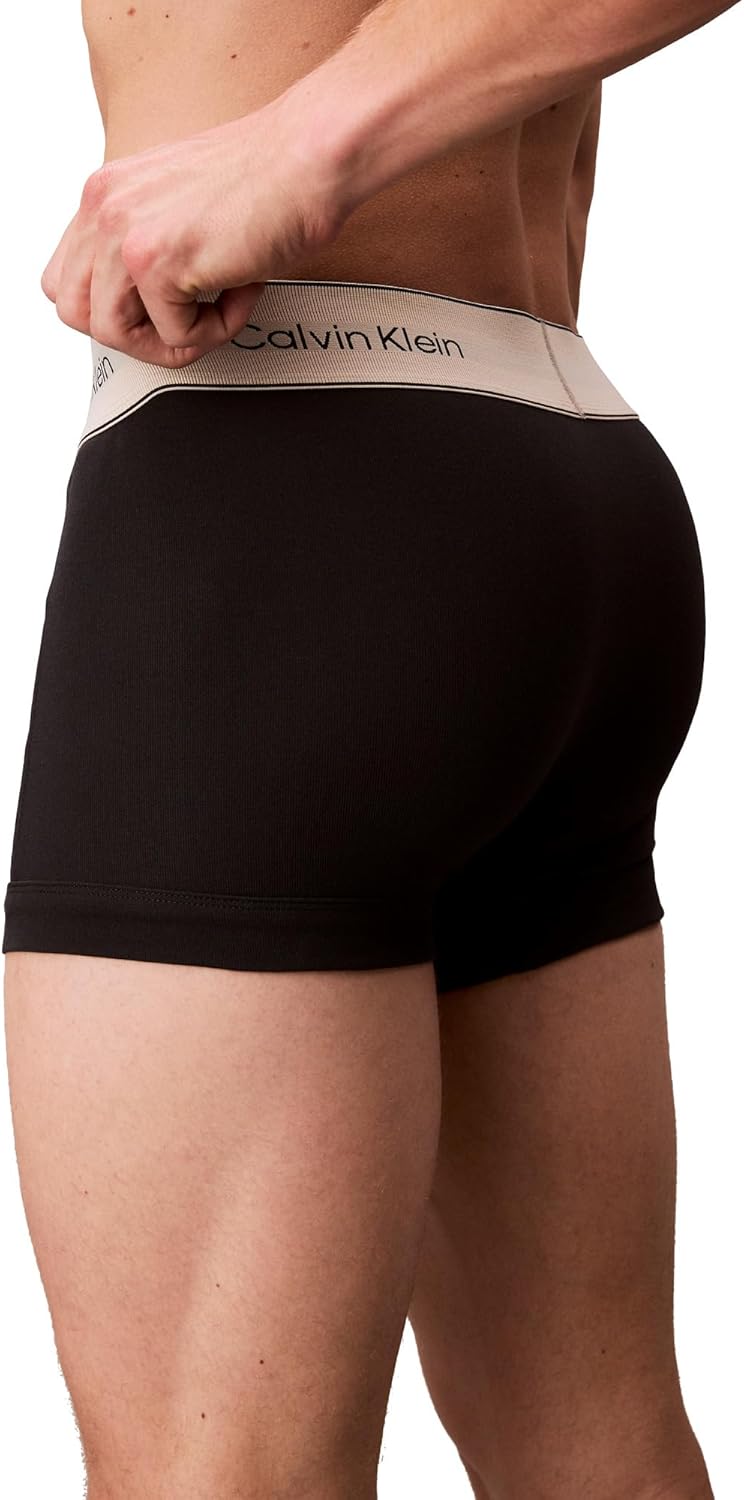Calvin Klein мужские трусы-боксеры из хлопка пима, 3 шт., 3 Black — фото 4