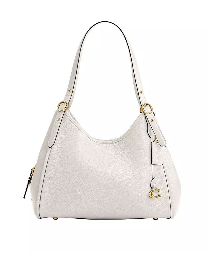 

Кожаная сумка через плечо Bella среднего размера Coach, белый