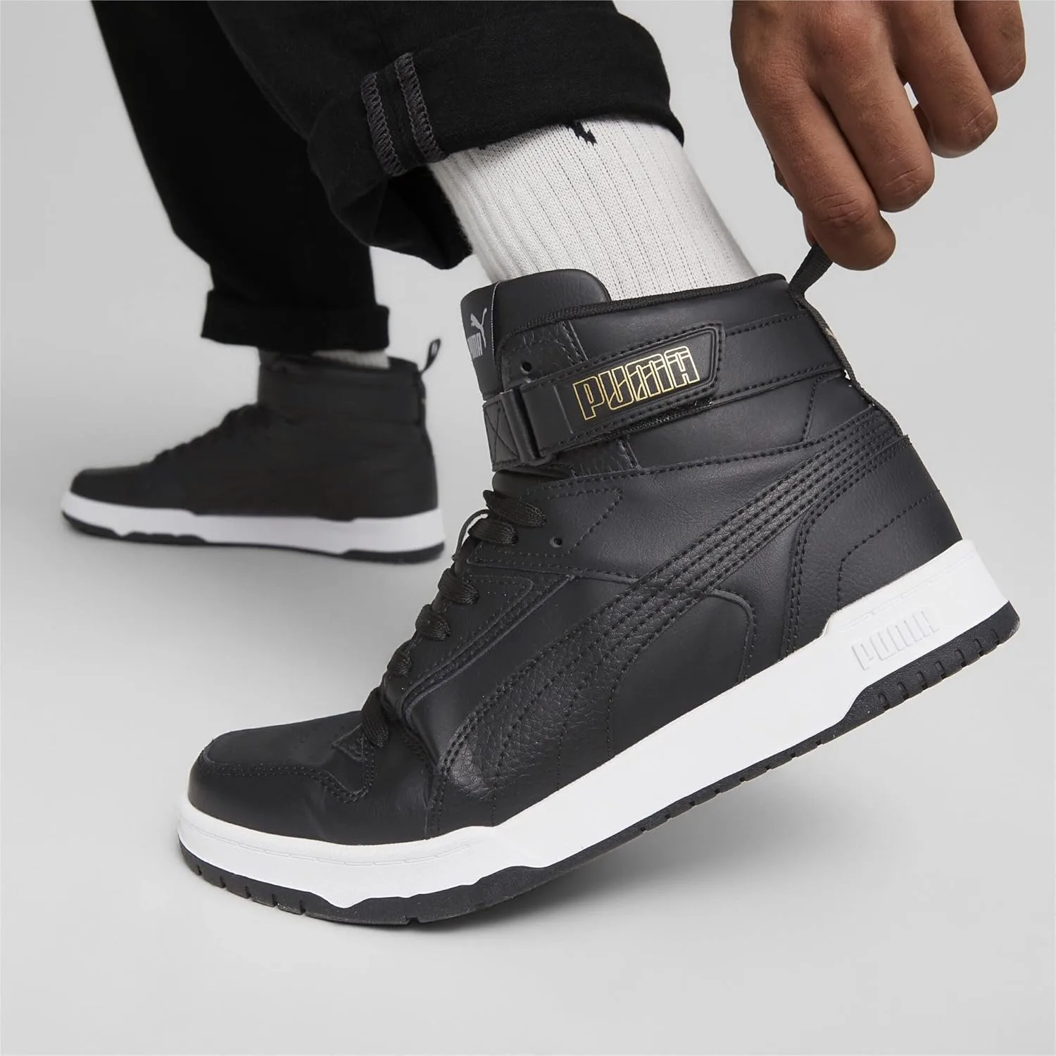 Кроссовки PUMA Unisex RBD Game Trainers, черный/золотой — фото 2