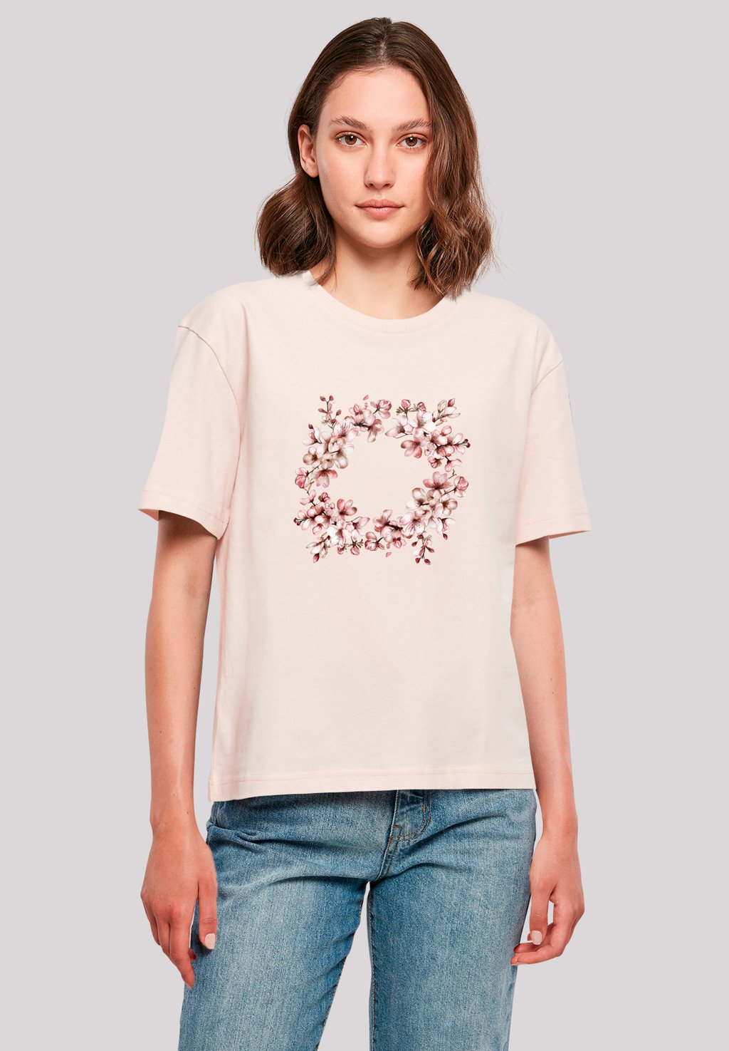 

Футболка с принтом FRÜHLINGS BLUMENKRANZ DEKOR F4NT4STIC, розовый
