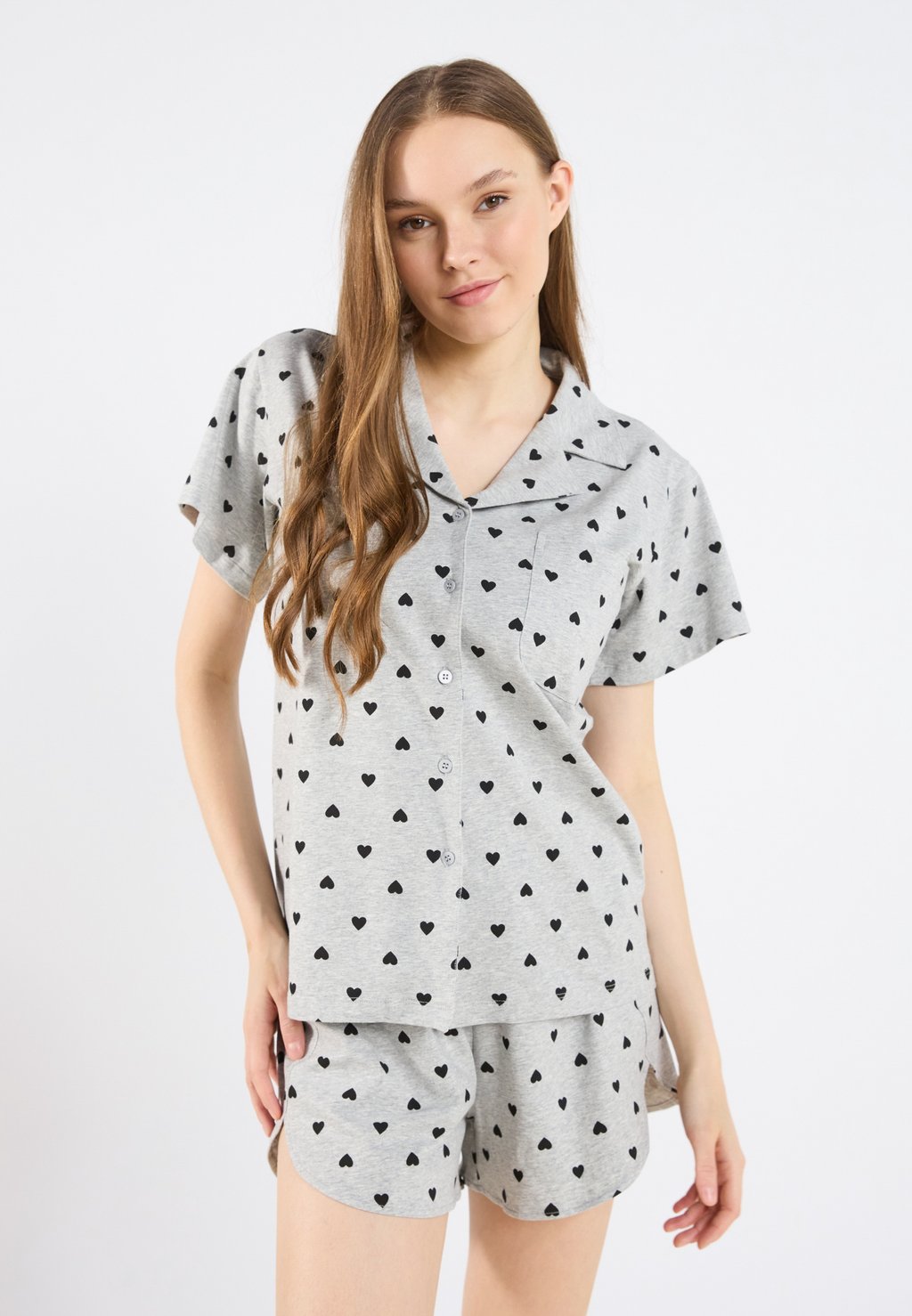 

Пижама SET - Pyjama set Even&Odd, пятнистый серый