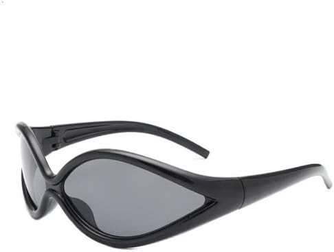 

2027 Сексуальные солнцезащитные очки для женщин. Роскошные панк-солнцезащитные очки для женщин. Ретро 2000-х годов. Стимпанк-очки. Защита от УФ-излучения UV400 MTZJH, C1 Black Gray