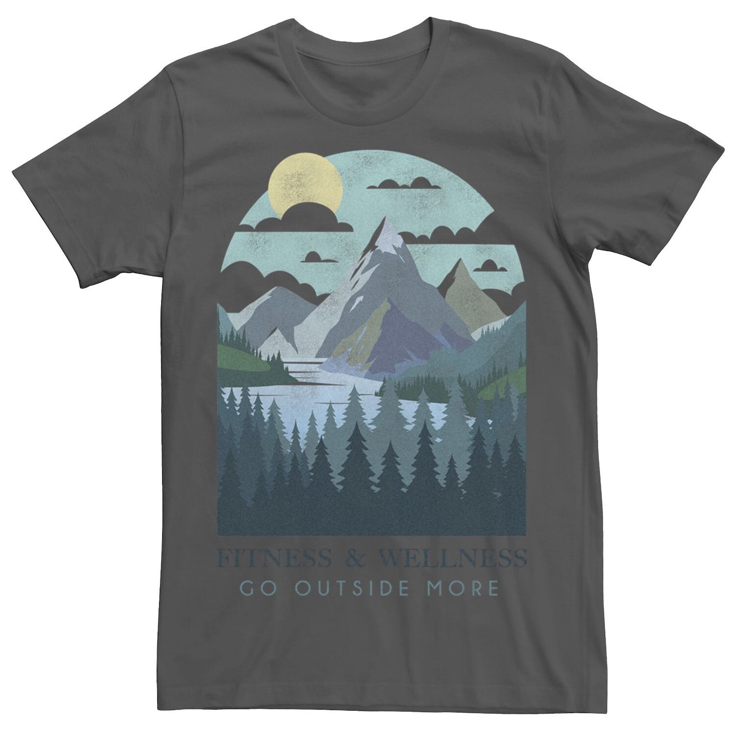 

Мужская футболка для фитнеса и хорошего самочувствия Go Outdoor More Mountain Scene Licensed Character