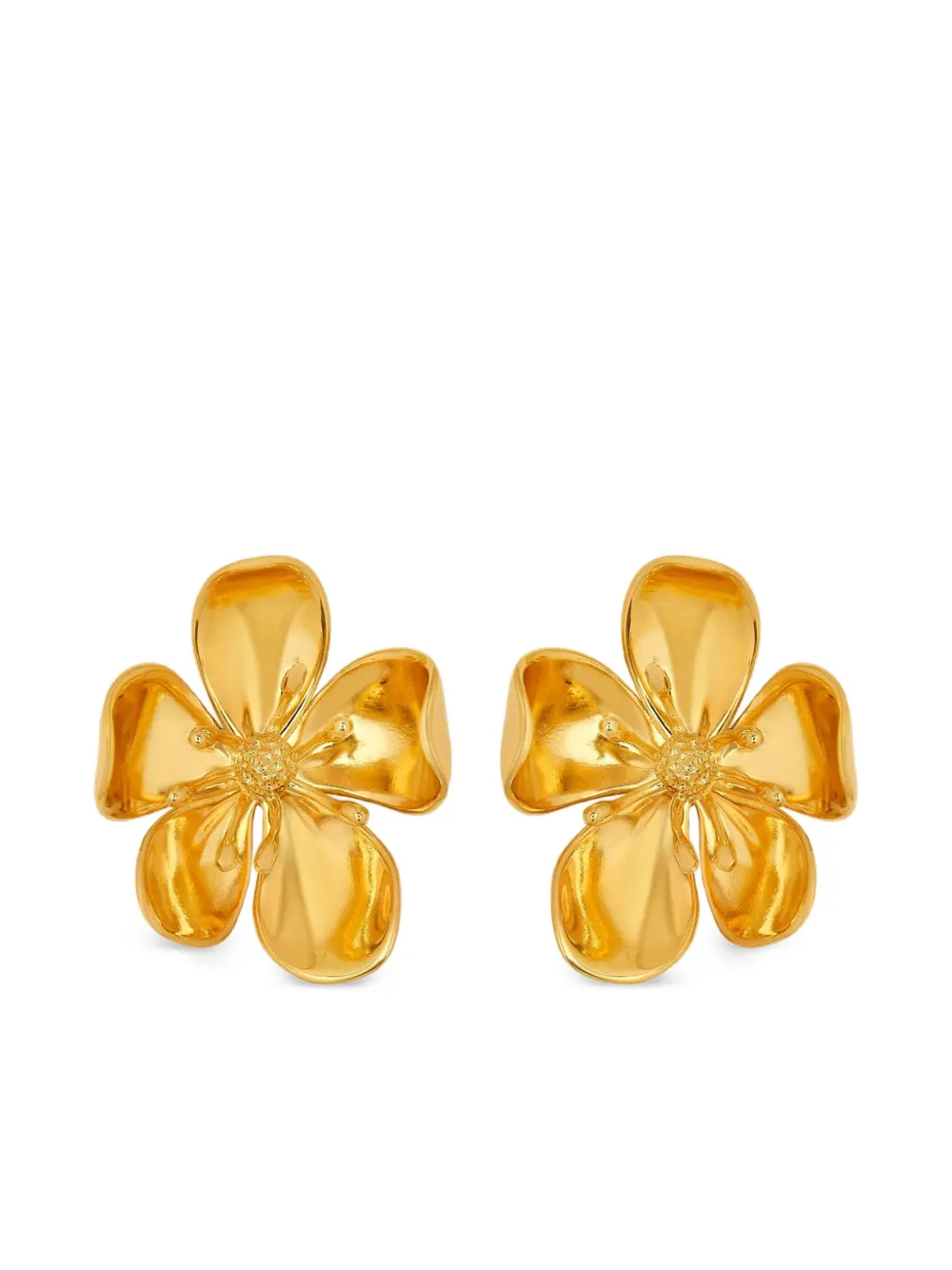 

Серьги с цветочным декором Oscar de la Renta, золотой
