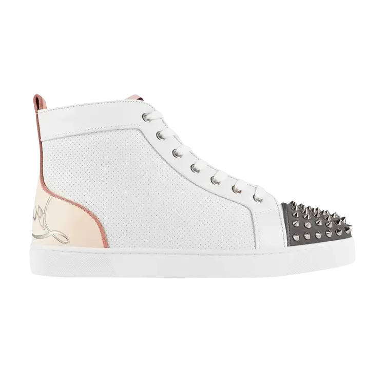 

Кроссовки Christian Louboutin Fun Lou Spikes Flat High 'White Cream', белый
