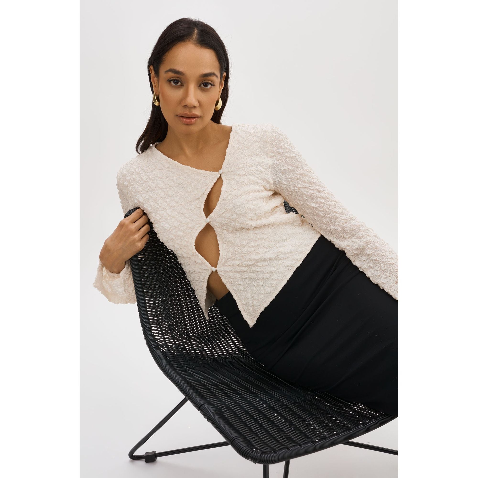 

Venera | Топ с вырезом Lamarque, кремовый