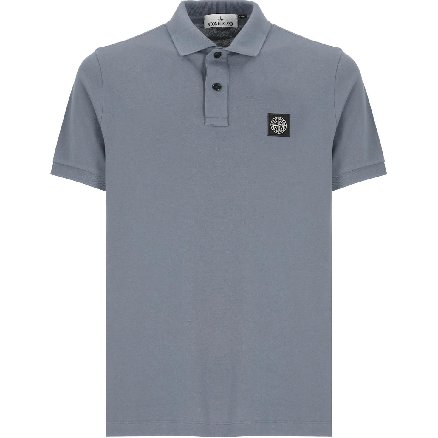 

Поло с коротким рукавом и нашивкой с логотипом STONE ISLAND, серый