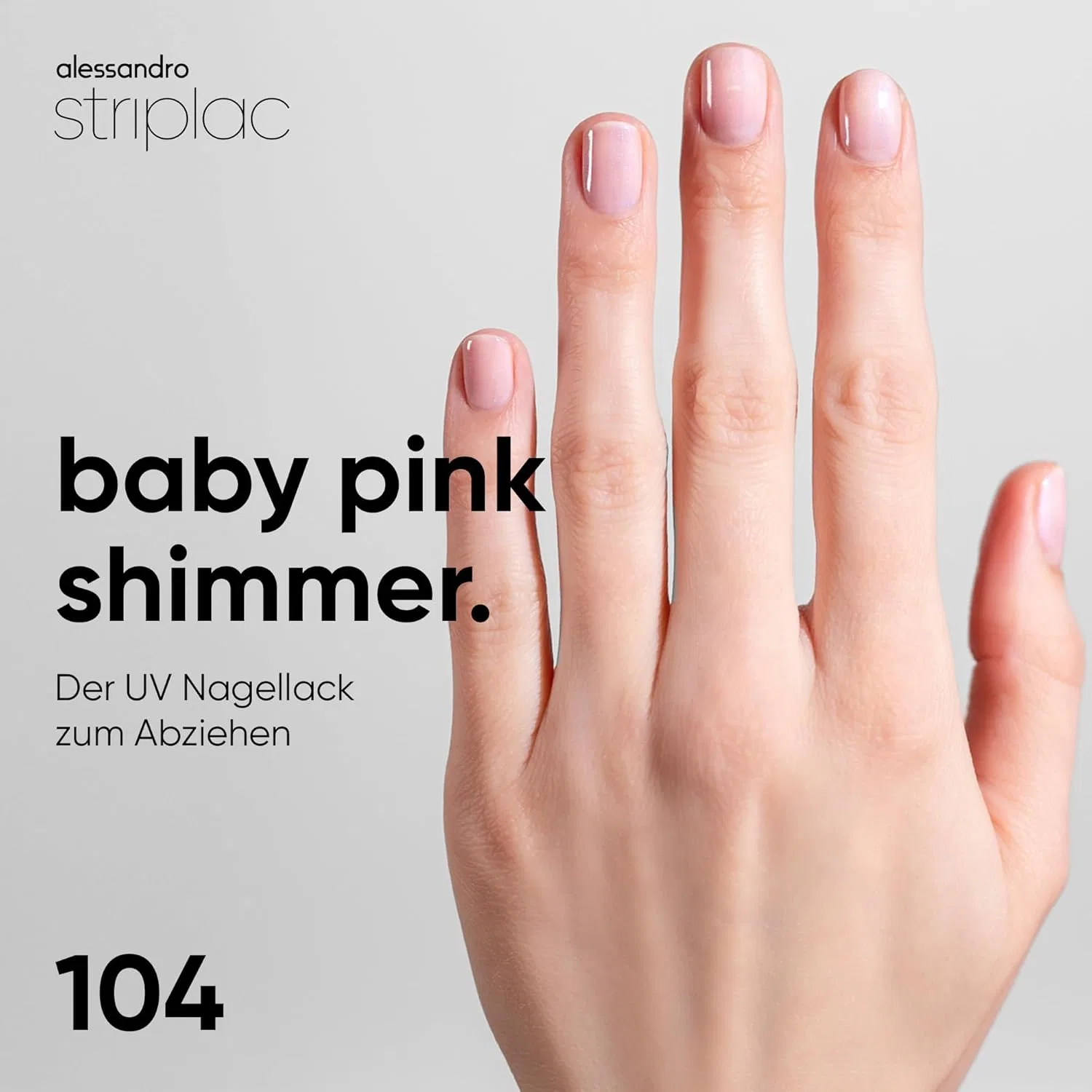 UV-лак для ногтей Baby Pink Shimmer от alessandro Striplac Alessandro — фото 2