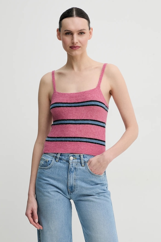 

Шерстяной топ SANOURA Samsoe Samsoe, розовый