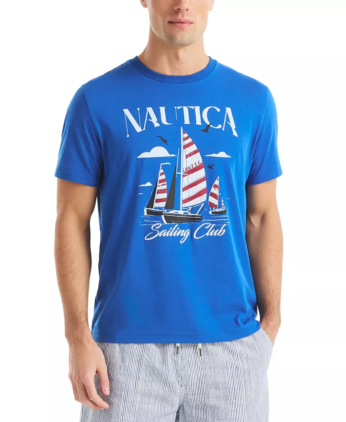 

Мужская футболка с логотипом Sailing Club Nautica, синий