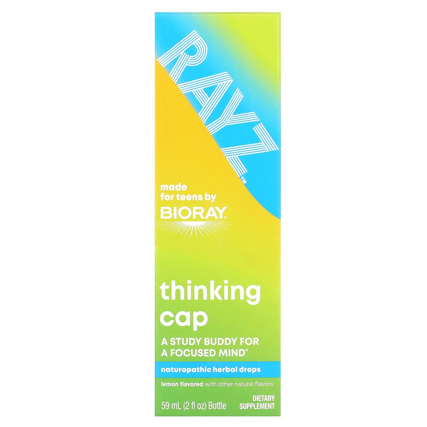 

Капли травяные Bioray Rayz Thinking Cap с лимоном, 59 мл