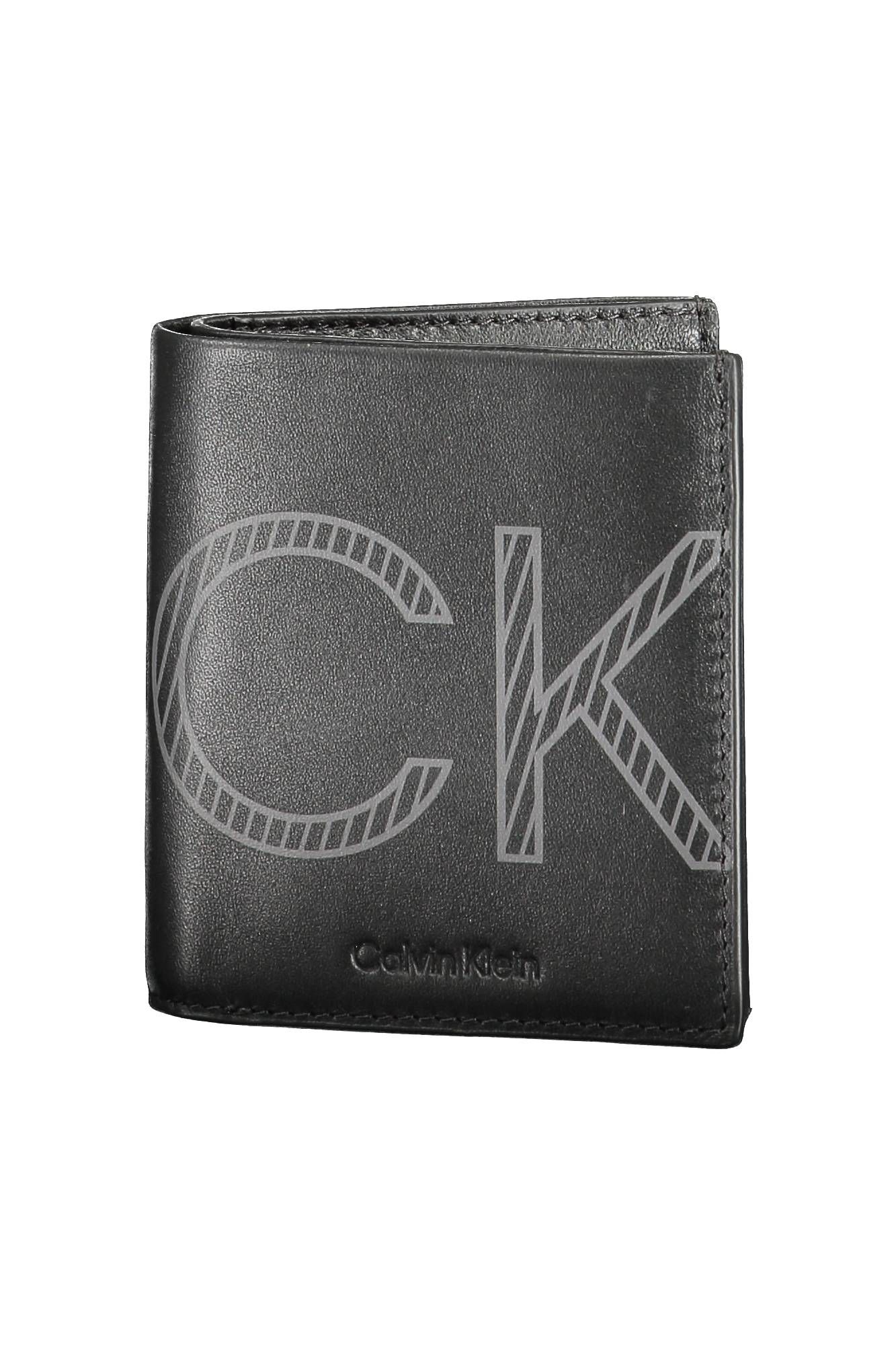 

Черный кожаный мужской кошелек Calvin Klein