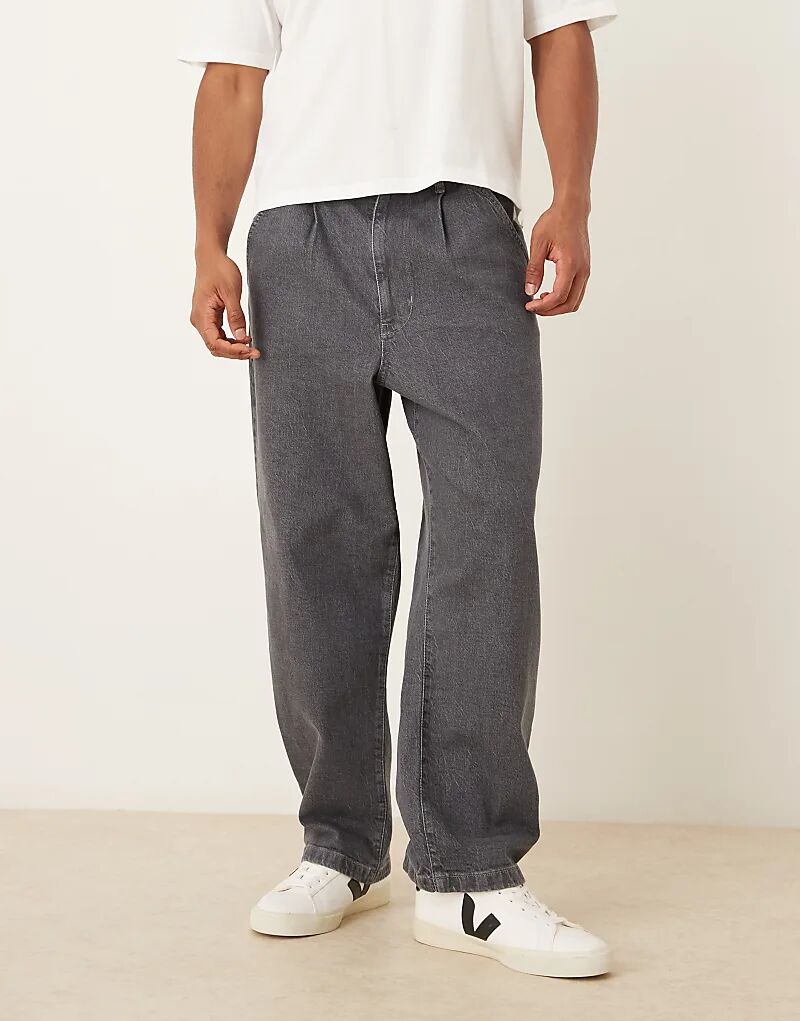 

Свободные зауженные джинсы ASOS DESIGN Coord серого цвета