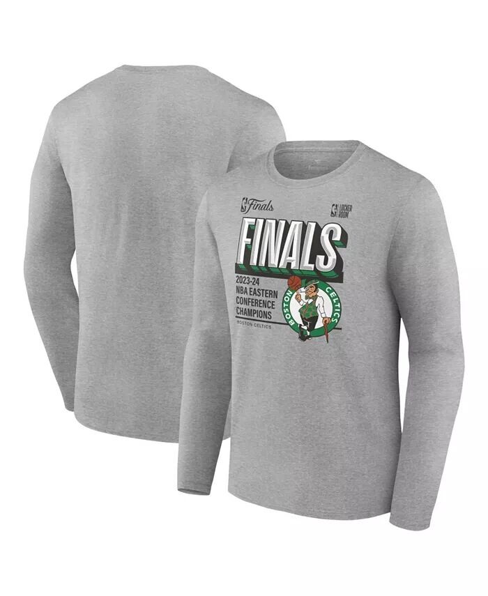 

Футболка мужская Steel Boston Celtics 2024 Eastern Conference Champions с длинным рукавом для раздевалки Fanatics