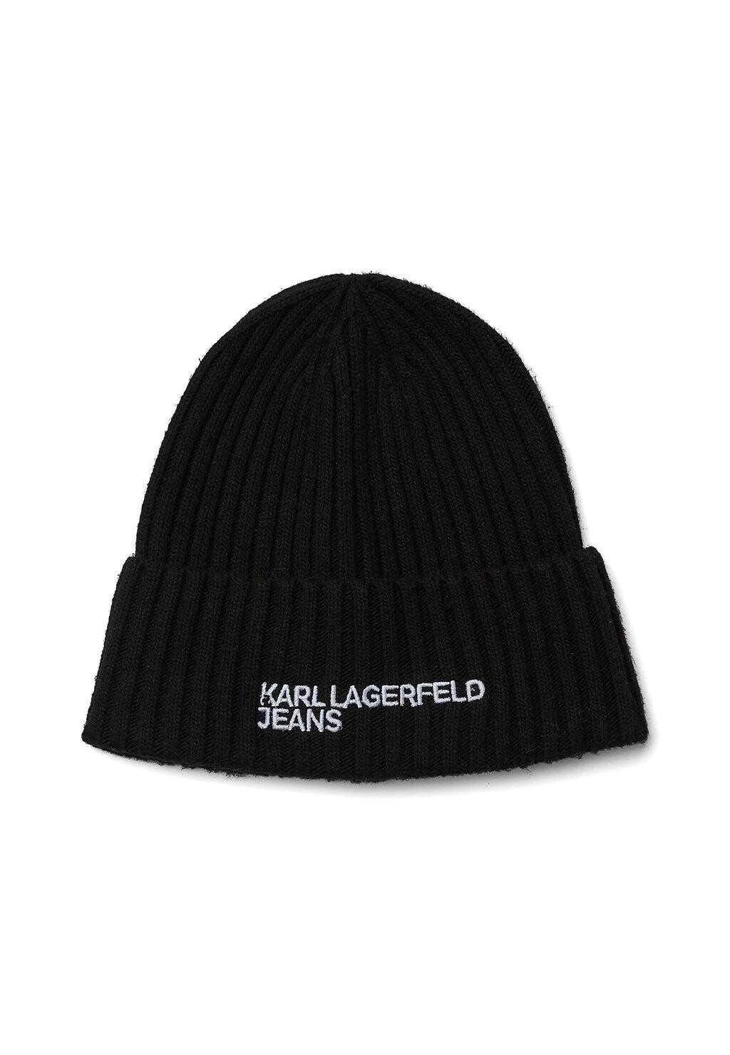 

Шапка LOGO RIBBED BEANIE Karl Lagerfeld Jeans, черный