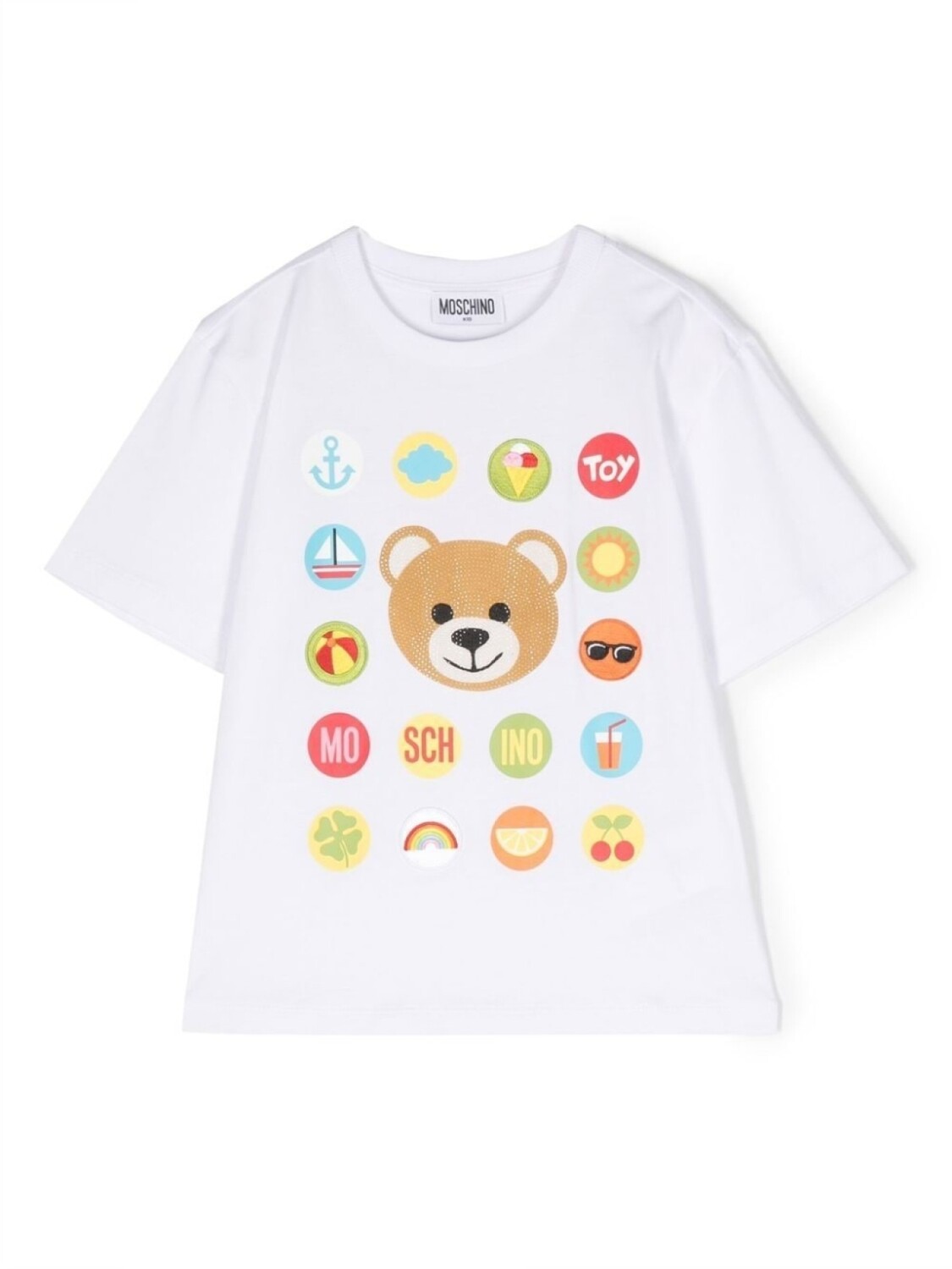 

Moschino Kids Teddy Bear motif T-shirt, белый