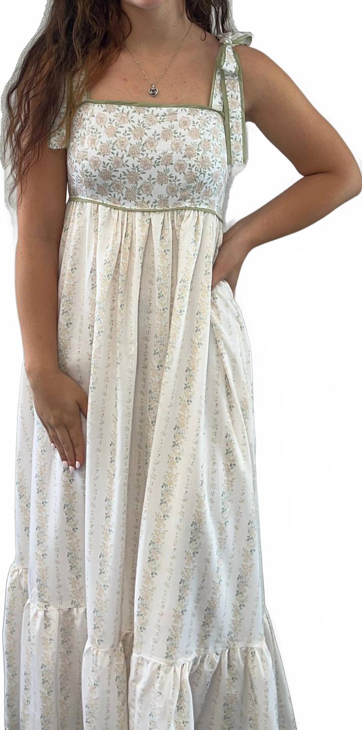 

Floral Maxi In Peach And Sage IN-LOOM