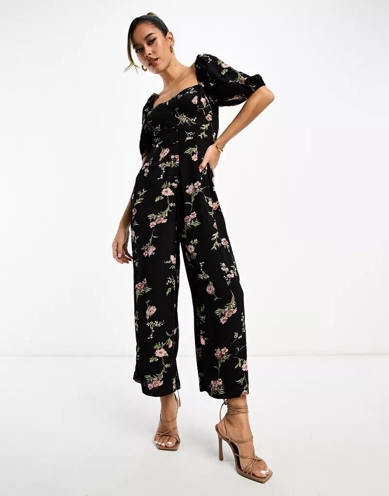 

Комбинезон доярки с цветочным принтом ASOS