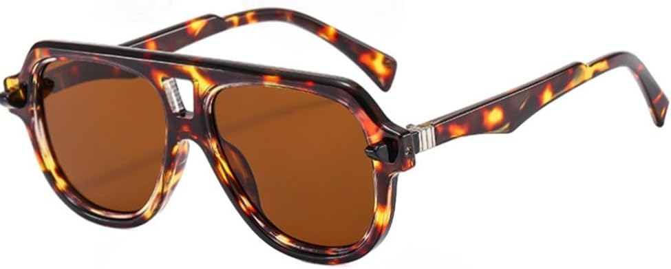 

Солнцезащитные очки с двойной перемычкой для женщин, градиентная защита от УФ-излучения UV400, мужские очки с заклепками для занятий спортом на открытом воздухе, бега и езды generic, 05