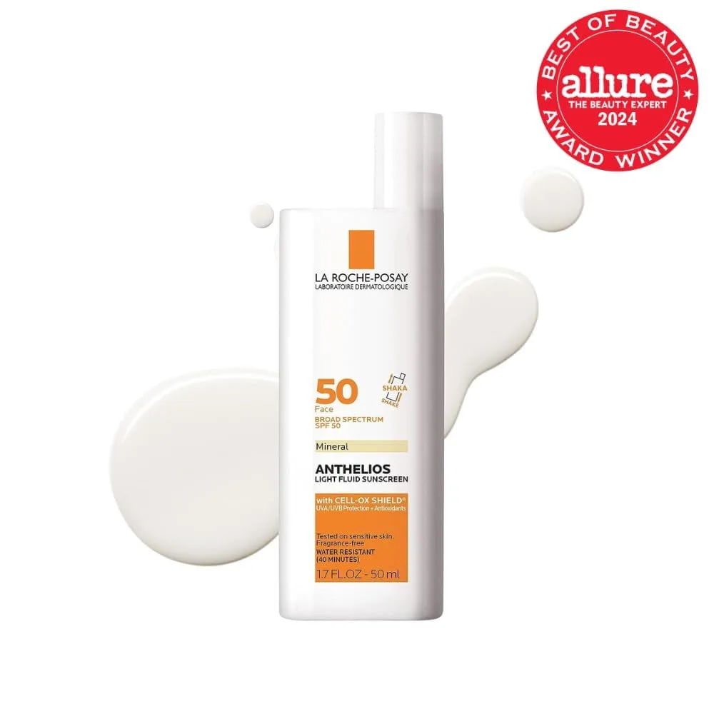 La roche-posay anthelios солнцезащитный крем SPF 40, ультралегкая жидкость широкого спектра SPF 40, для лица с диоксидом титана, легкий и быстро впитывающийся, без масла, матовый финиш, Non-Tinted — фото 2