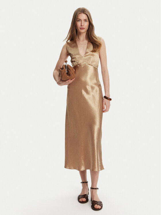 Коктейльное платье стандартный крой Glizia 2516221048 Max Mara, коричневый — фото 2