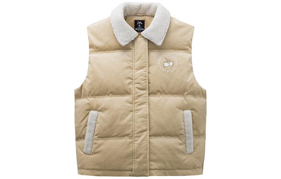 

Жилет Life Collection женский каштановый хаки/утиный пух белый Anta