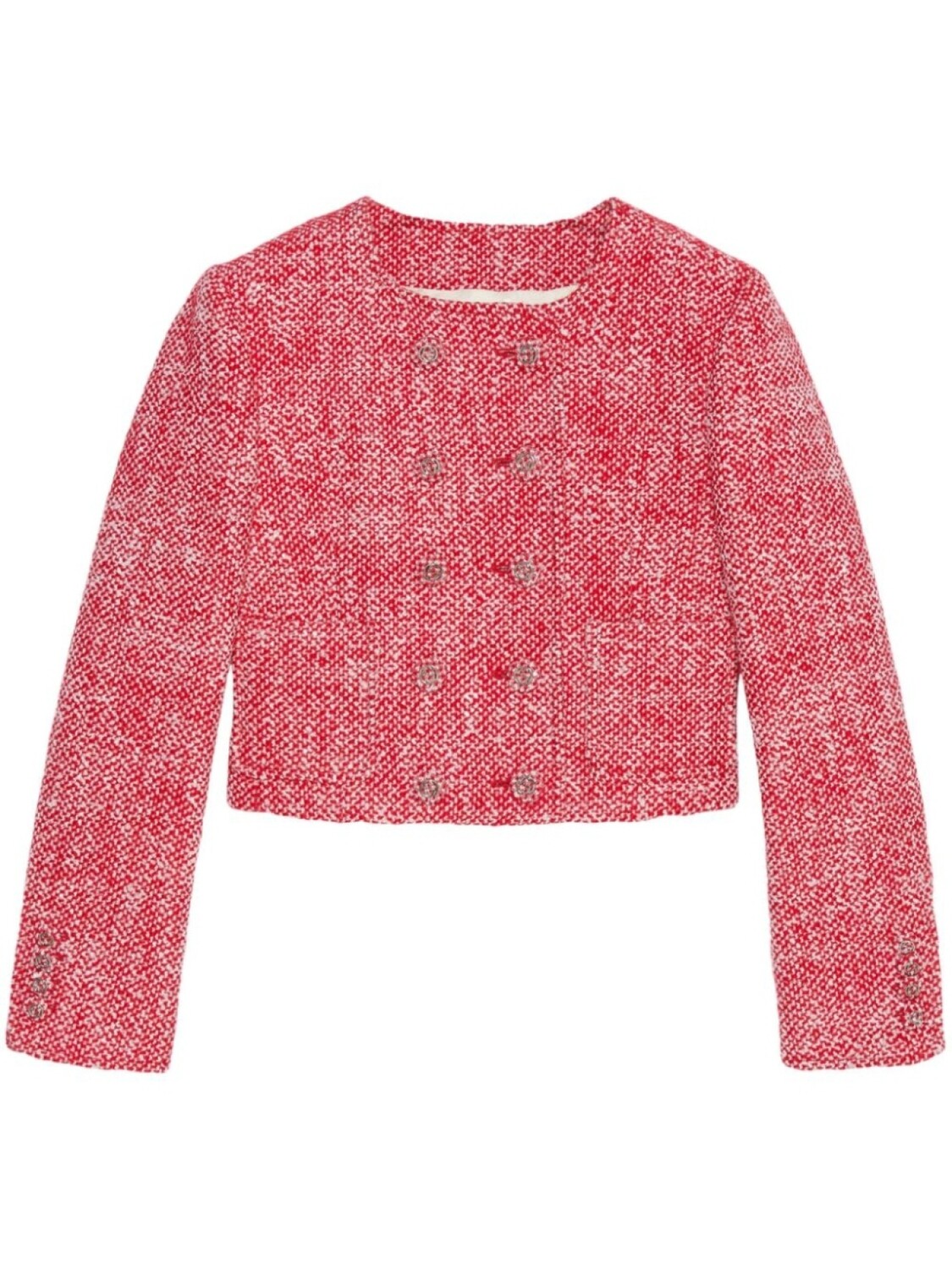 

Gucci двубортный твидовый пиджак, красный