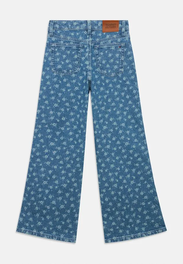Джинсы mabel с цветочным принтом, широкие штанины, свободный крой. Tommy Hilfiger, Light Blue Denim — фото 2