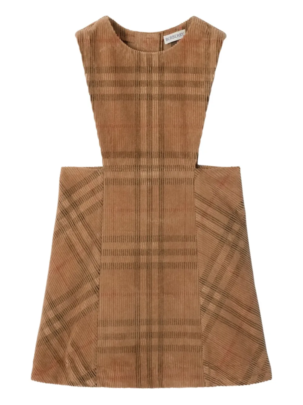 

Вельветовое платье без рукавов BURBERRY KIDS, коричневый