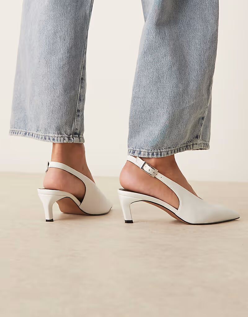 Туфли ASOS DESIGN Suki на каблуке-рюмочке белого цвета — фото 2