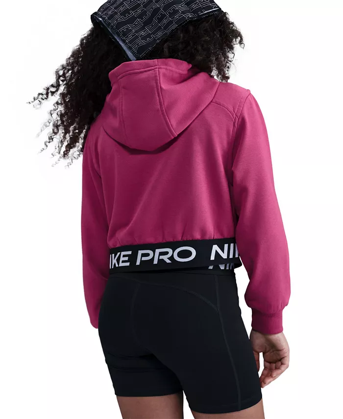 Большая девочка Pro Fleece Dri-FIT худи с молнией Nike, красный — фото 2