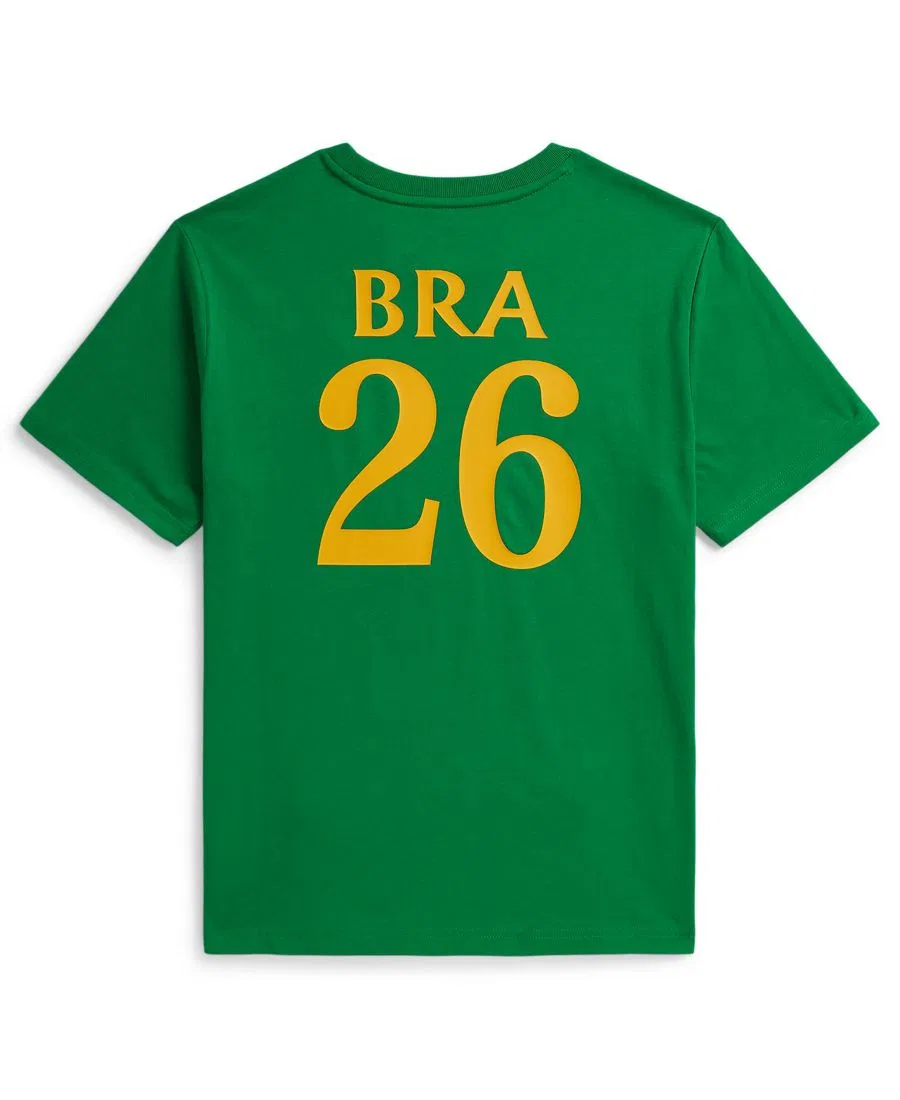 Детская футболка из хлопкового трикотажа Brasil для мальчиков 8-20 лет Polo Ralph Lauren, зеленый — фото 2