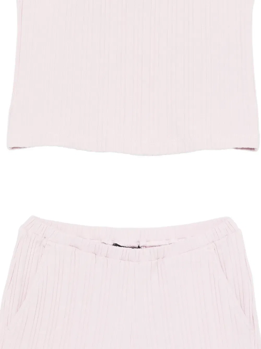 Комплект из топа и шорт с оборками Emporio Armani Kids, розовый — фото 3