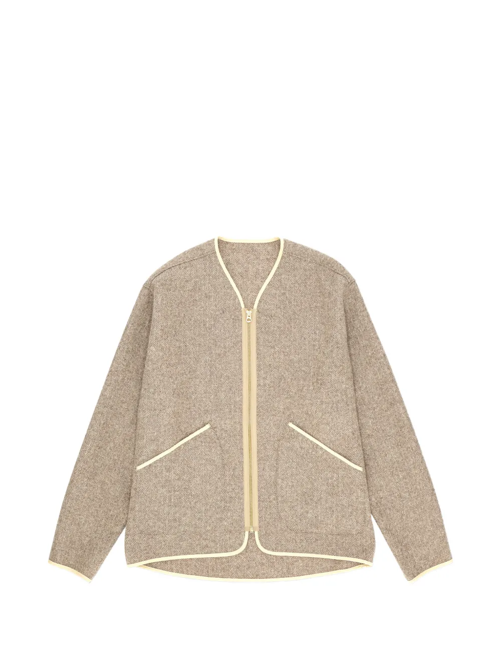 

Флисовая куртка на молнии с елочным узором Fortela, бежевый