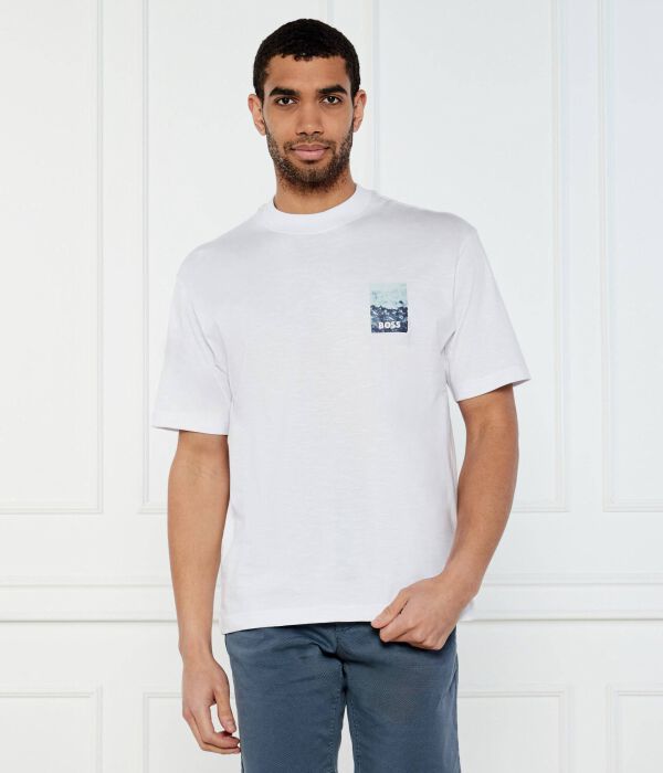

Футболка te_numbers Loose fit Boss Orange, белый