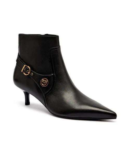 Кожаные ботильоны Gloria 14 Stiletto Pinko, черный