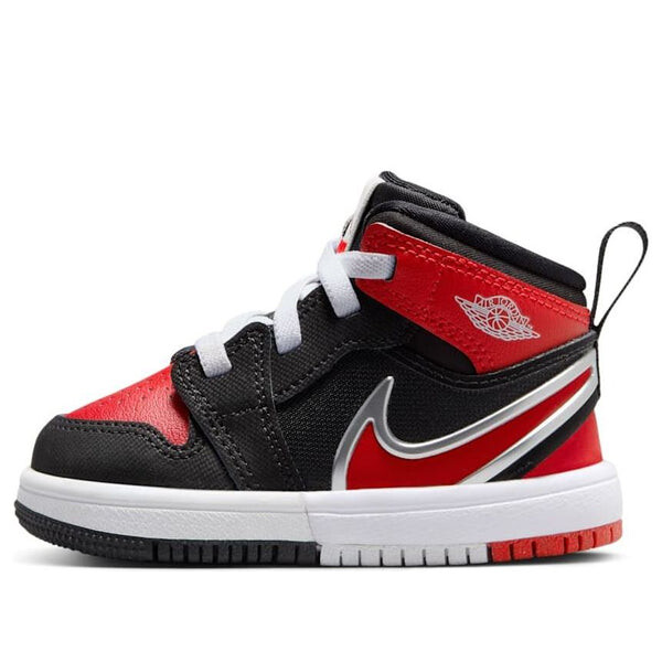 

Кроссовки 1 mid rm easyon 'black university red' Air Jordan, черный