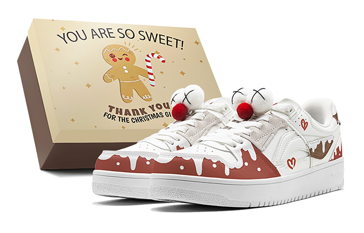 

Кроссовки LINING Tianji Skateboarding Shoes Men Low-top White, темно-красный