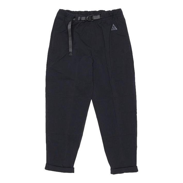 

Повседневные брюки Men's Nike ACG Solid Color Splicing Belt Waterproof Breathable Athleisure Casual Sports Pants Autumn Black CV0661-010