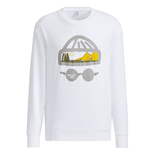 

Худи Men's adidas neo Funny Printing Round Neck Sports Pullover White HG6593