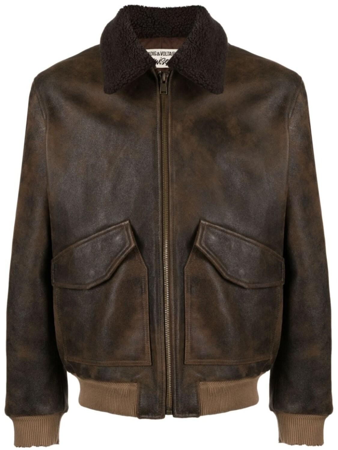 

Куртка с меховым воротником Zadig&Voltaire, коричневый
