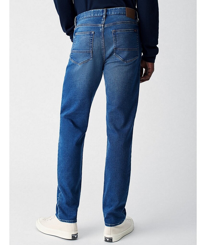 

Джинсы Faherty Slim Fit с пятью карманами эластичной махровой ткани цвета индиго, синий