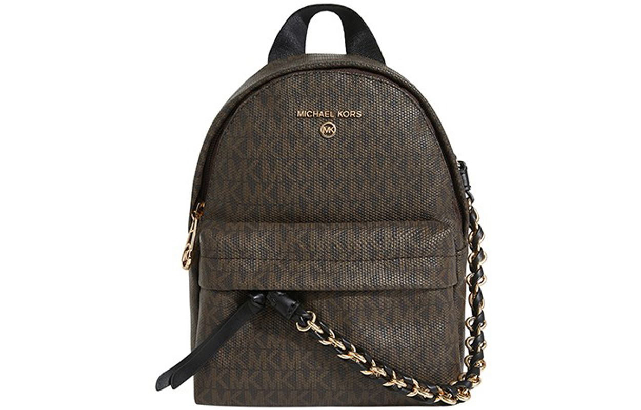 

MICHAEL KORS Рюкзак мини Slater PVC Polyvinyl Chloride женский Brown Black