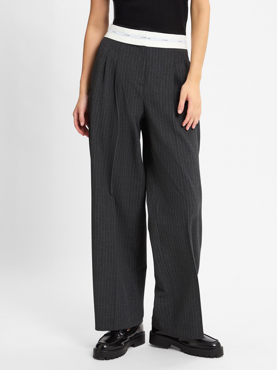 

Свободные брюки со складками спереди Cambio Anny, цвет Anthracite/Light grey